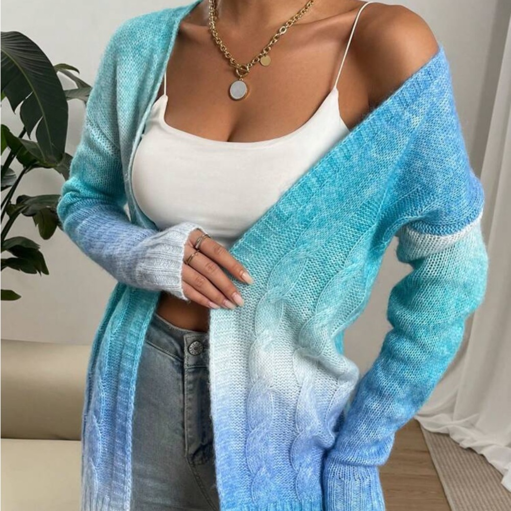 New open front ombre sweater - Picture 4 of 6